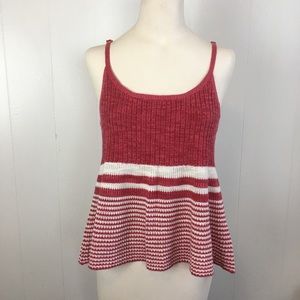 Anthropologie Moth Sz. L Cropped Sweater Tank Top